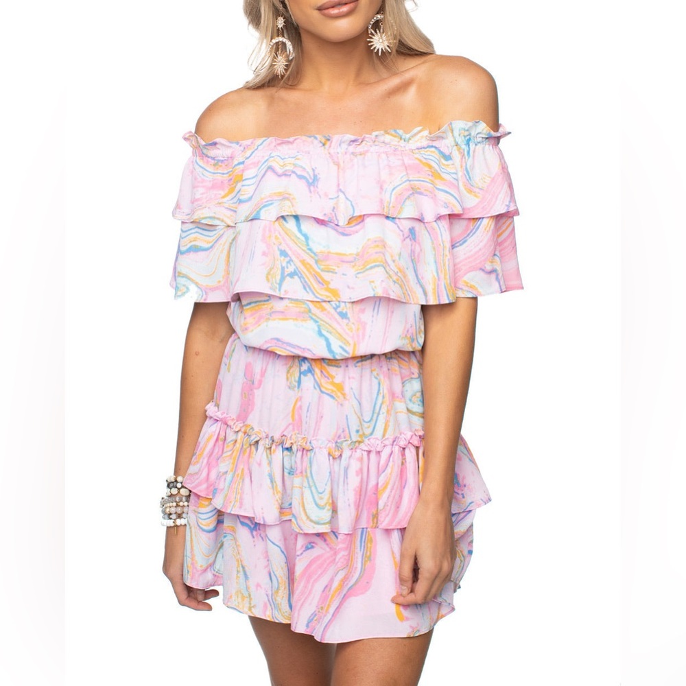 Buddy Love Off the‎ Shoulder Kiera Glass Dress, Medium, EUC, worn once
